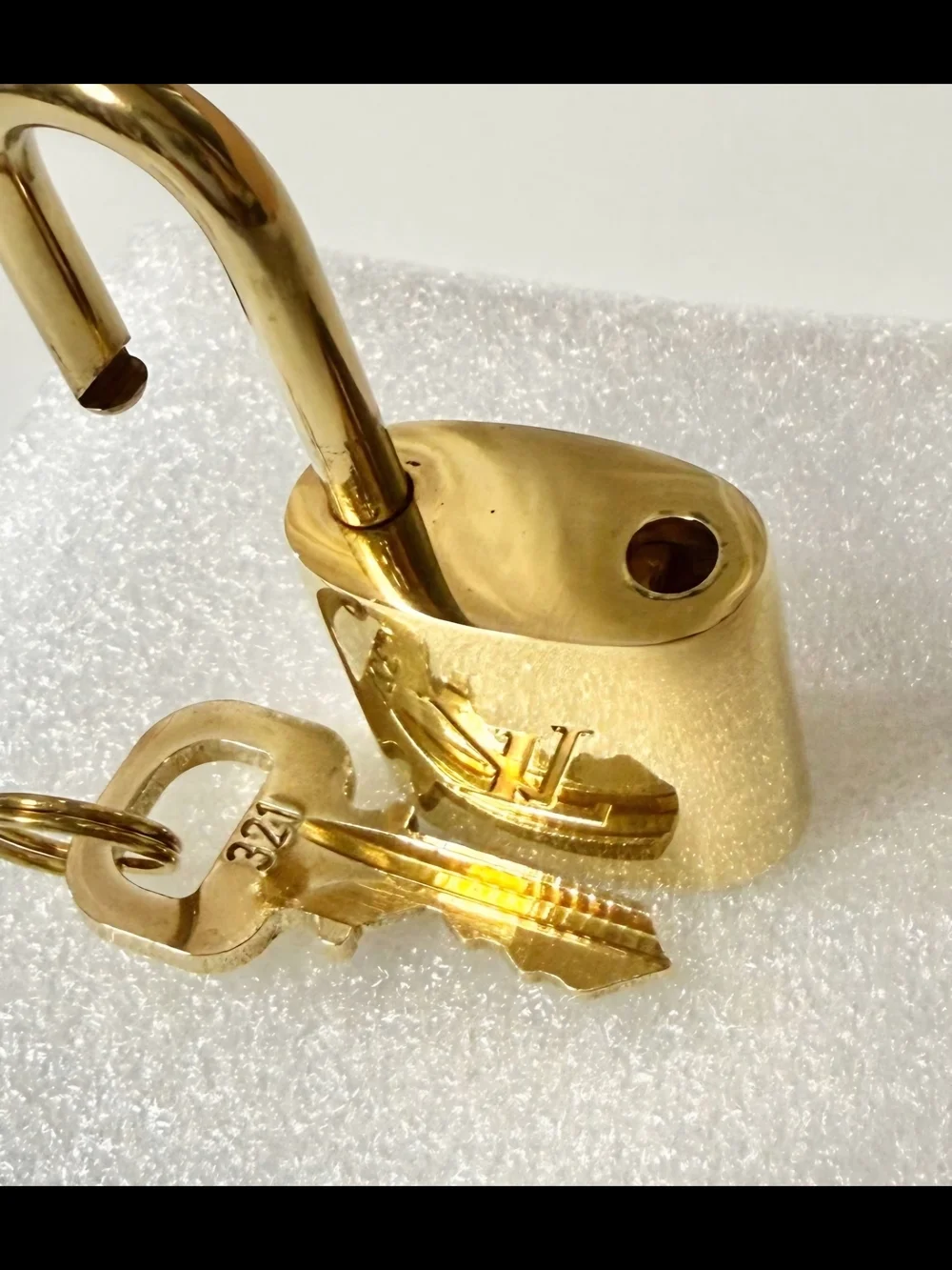 Louis Vuitton Padlock & Key Bag Charm with Unbranded Hook